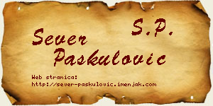 Sever Paskulović vizit kartica